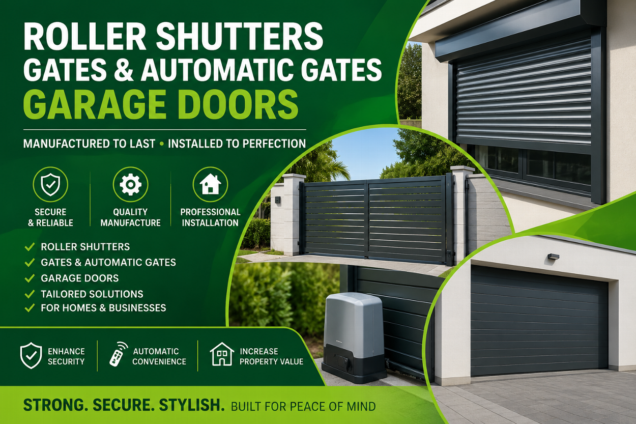 Automatic Gates and Garage Doors English Company Costa Blanca and Murcia English Automatic Gates & Doors, Costa Blanca & Murcia Spain  Roller Blinds, Gates, Automatic Garage Doors