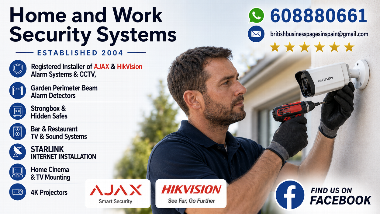 English CCTV & Home Security Systems Murcia & Costa Blanca