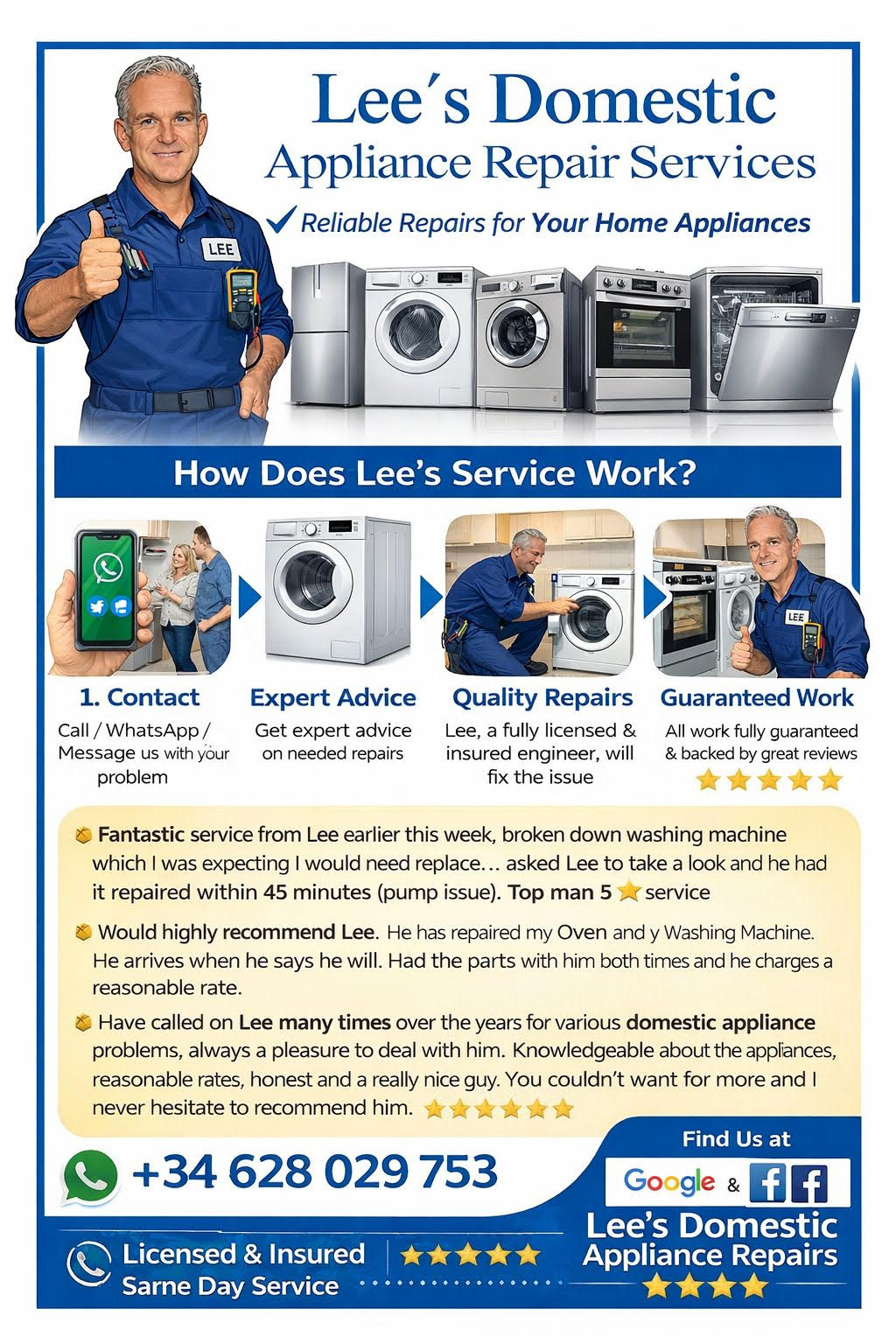 Domestic Appliance Repairs Campoverde Orihuela Costa and Murcia