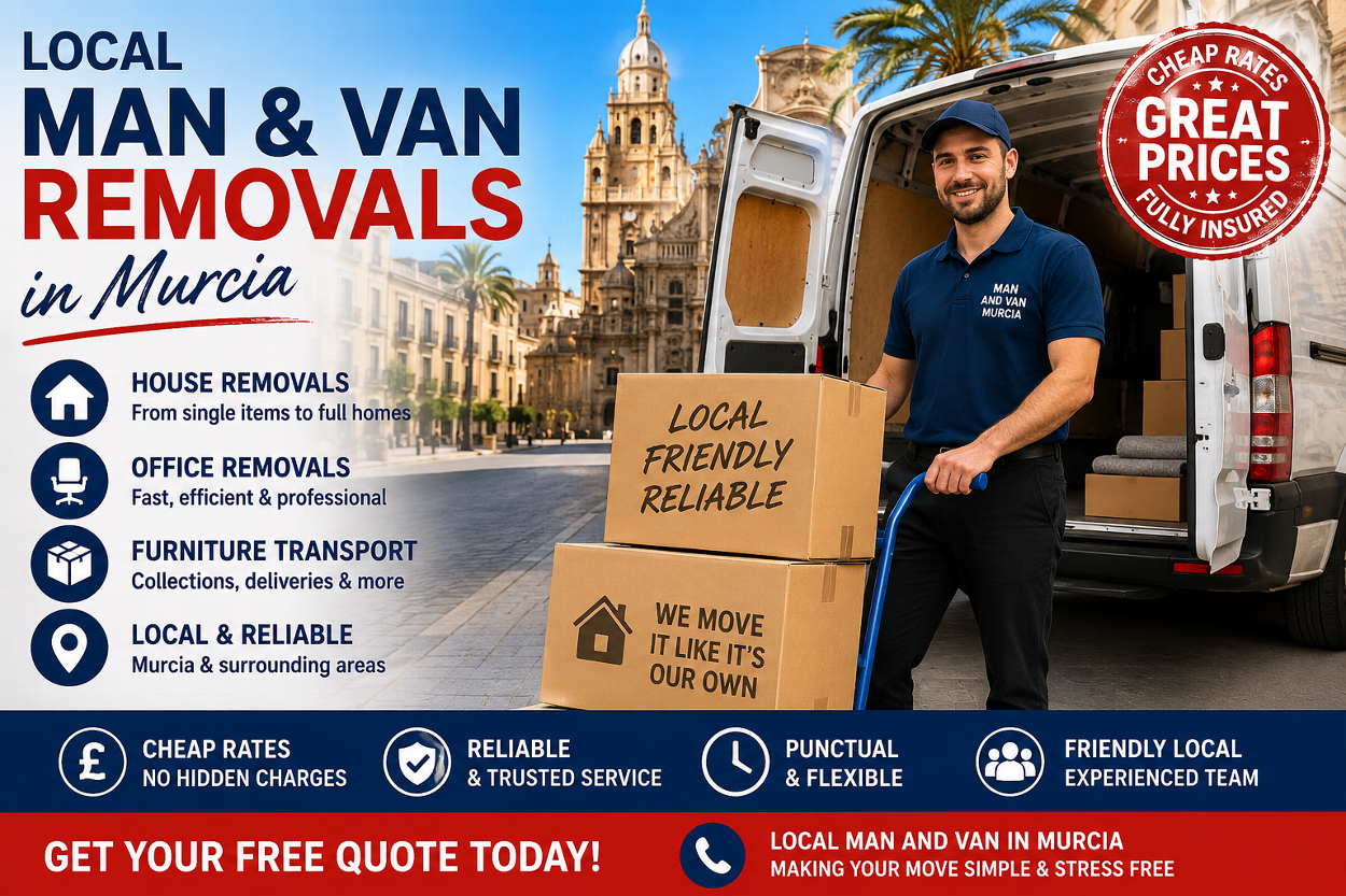 English Man and Van Removals Murcia English Man and Van Local Removals Murcia Spain 