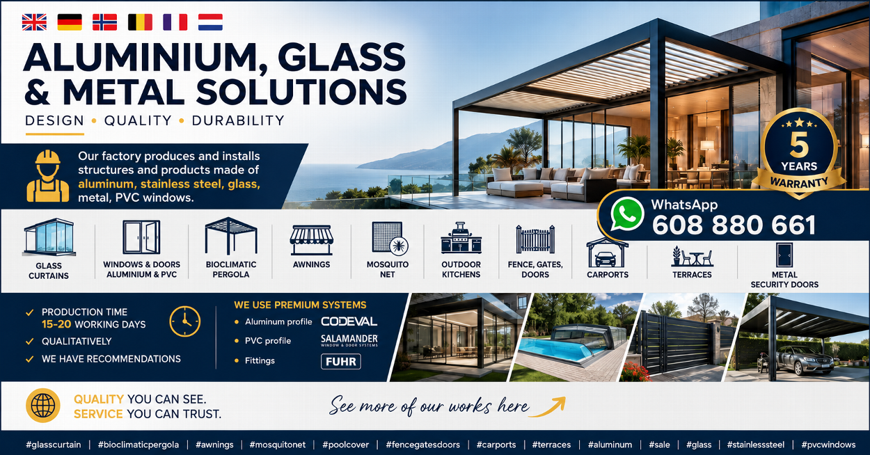 UPVC Windows Double Glazing English Speaking Costa Blanca & Murcia